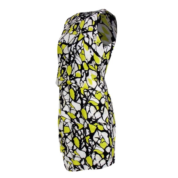 BNWOT Robert Rodriguez Draped Abstract Printed Silk Dress Sz L - Picture 3 of 7